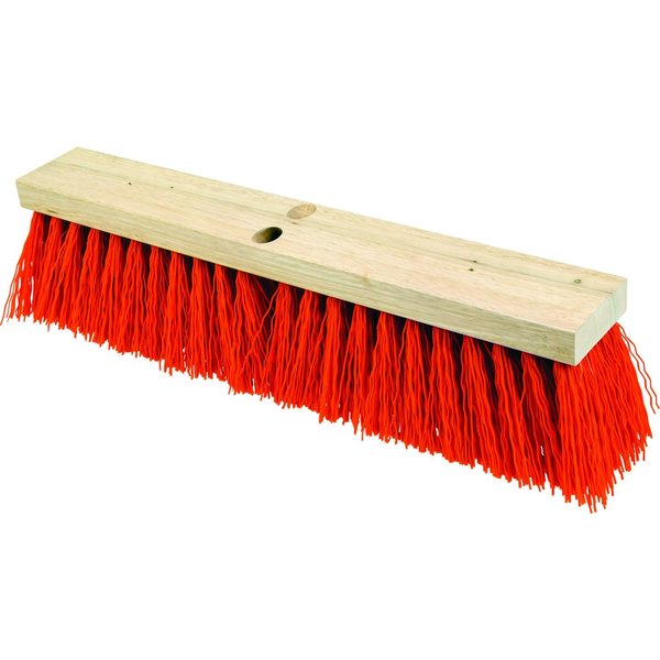 Pferd 24" Heavy Duty Street Broom - Safety Orange Fill, 5" Trim 89355